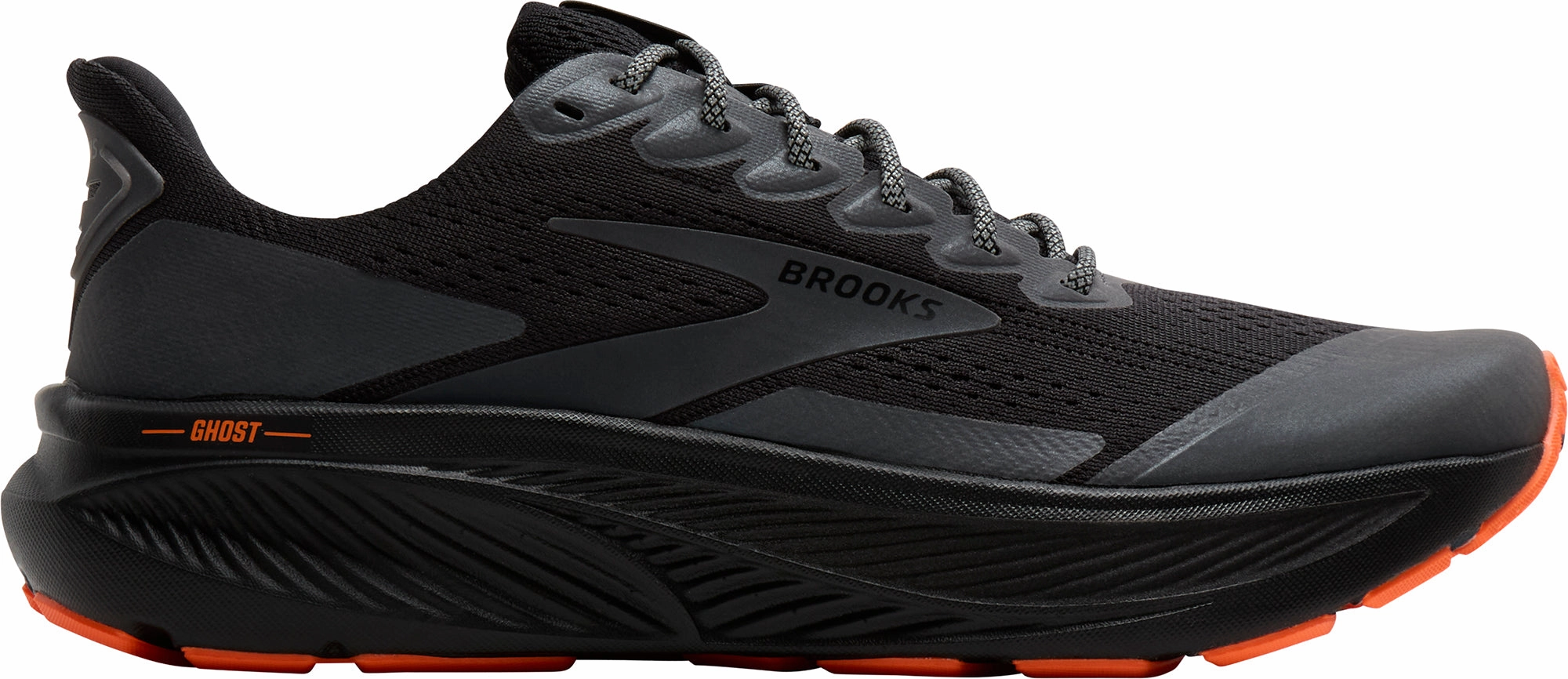Stable Cushion Brooks Ghost 17 Mens Running Shoes - Black