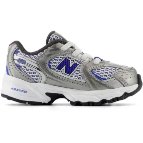 New Balance Dark Silver Metallic New Balance 530 Kids Bungee Lace Recovery Walk
