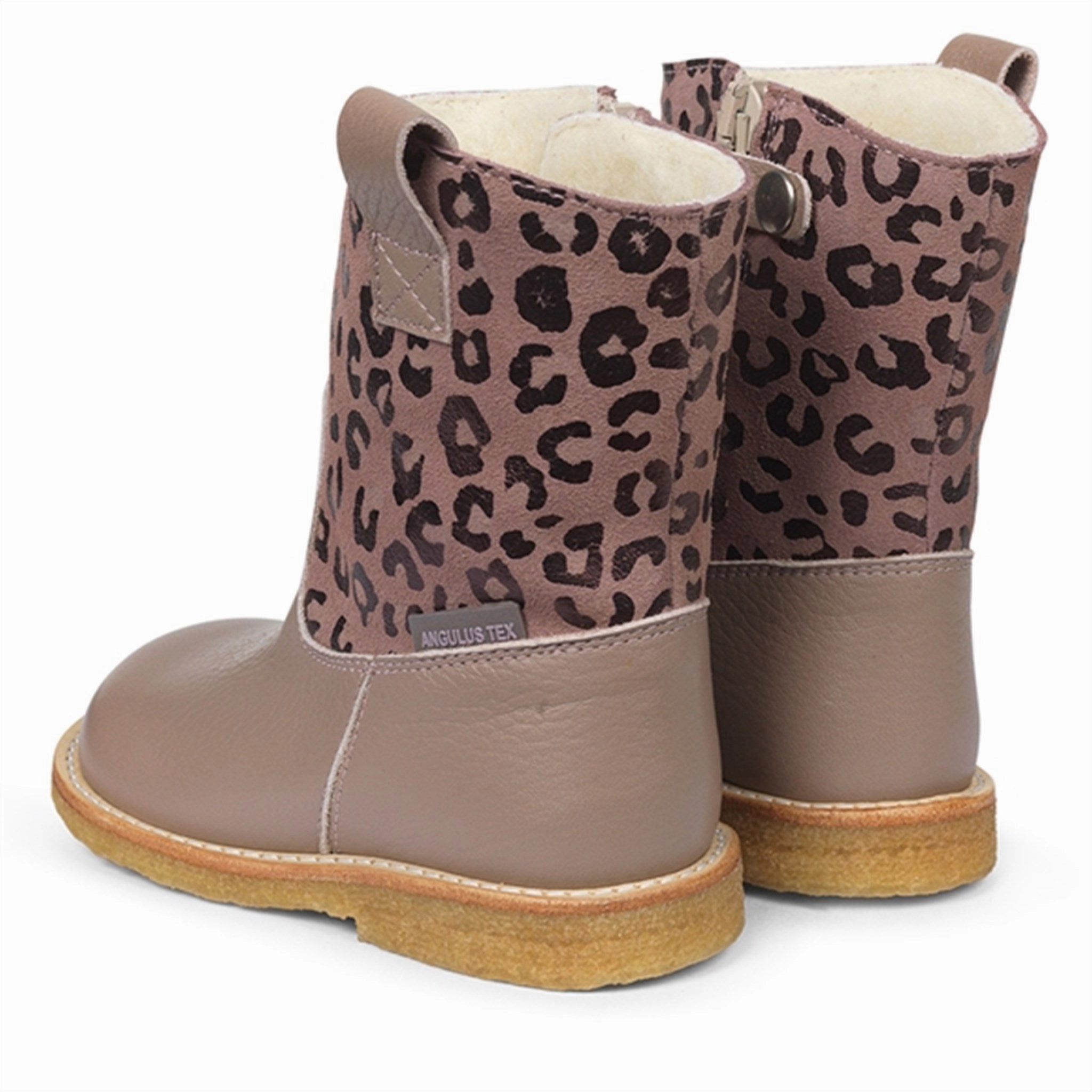 Machine washable Freelancer Angulus Tex-Boots w Zipper Rose/Rose Leo