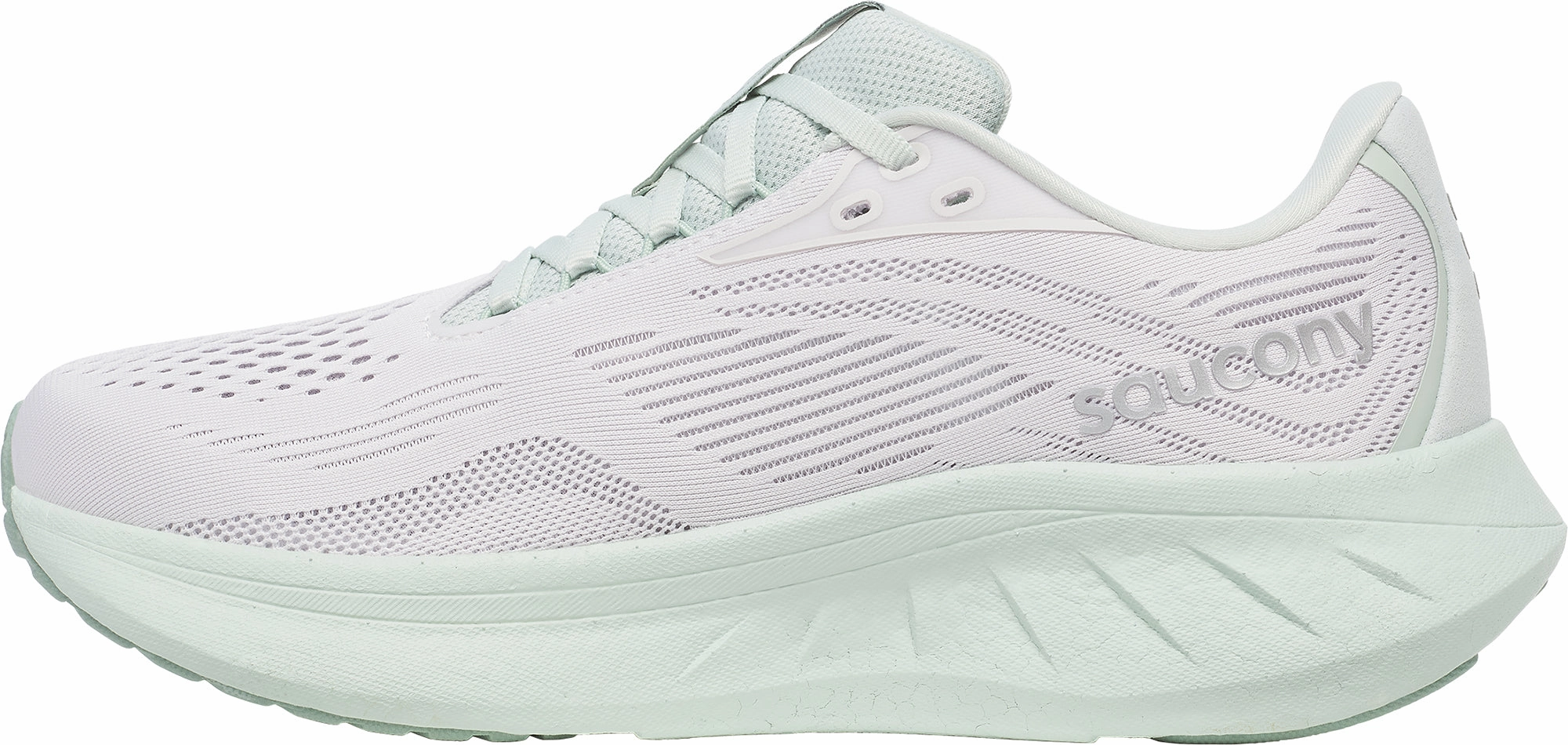 Kinetic Energy Return Saucony Ride 18 Womens Running Shoes - Grey