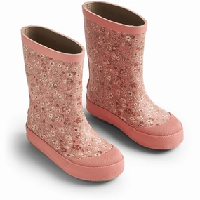 Reinforced Form Night Travel Cushioned Step River Crossing Wheat Rubber Boot Print Muddy Rosette Flowers