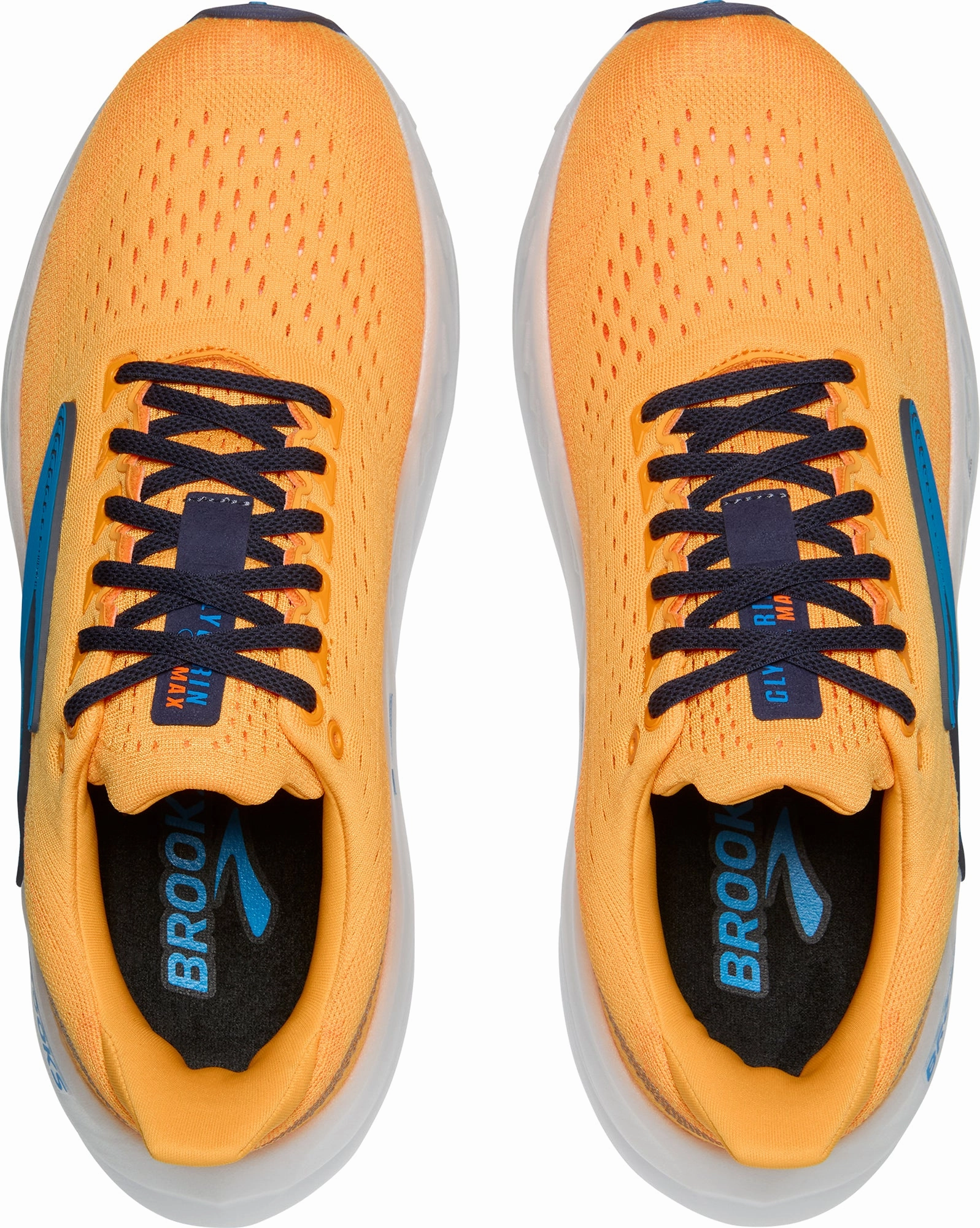 running in well - maintained tracks shoes Brooks Glycerin Max Mens Running Shoes - Orange