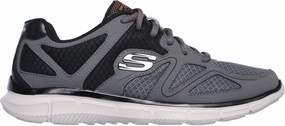 Skechers Verse Flash Point Mens Training Shoes - Grey Hook And Loop